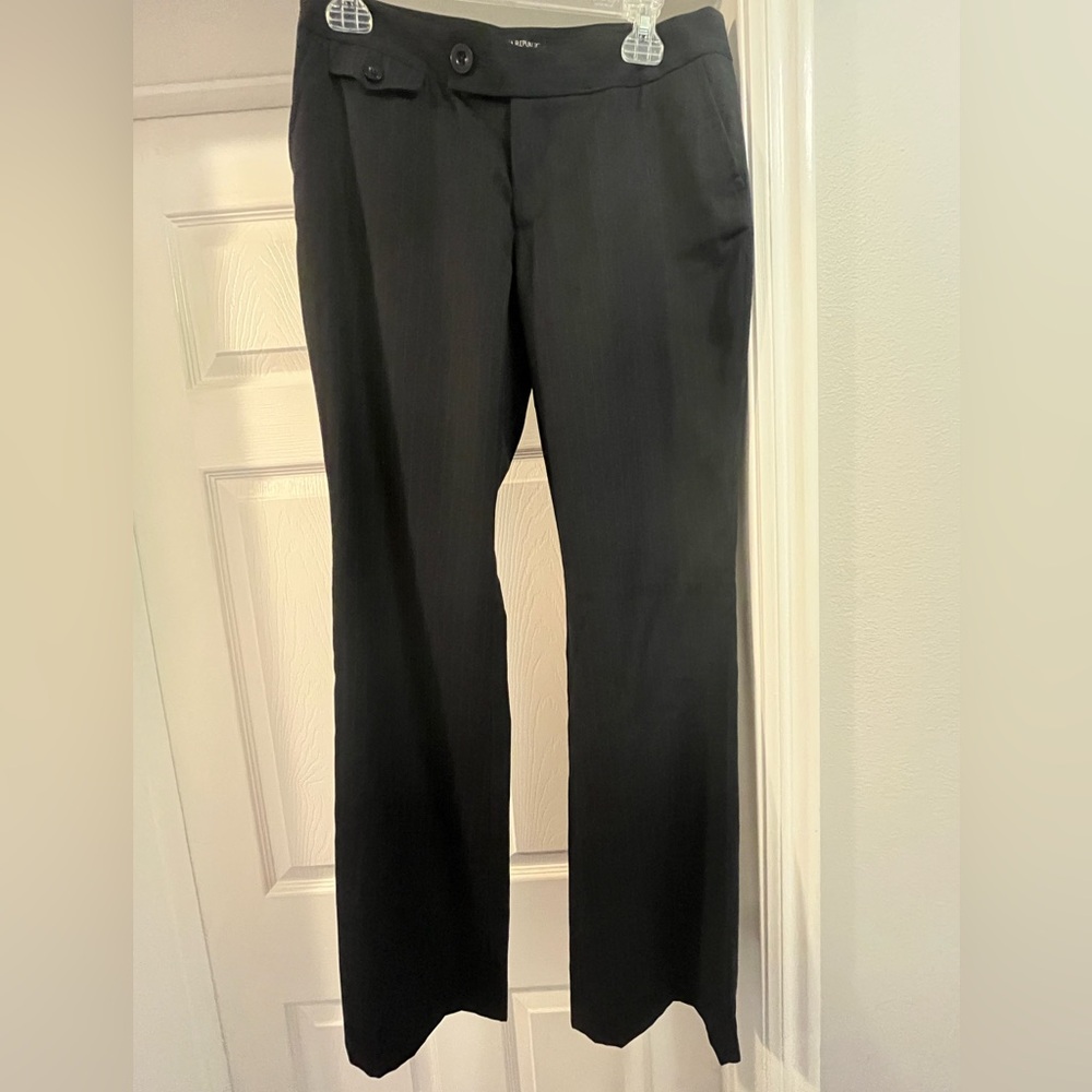 Banana Republic wool navy pin stripe wide leg trousers size 8